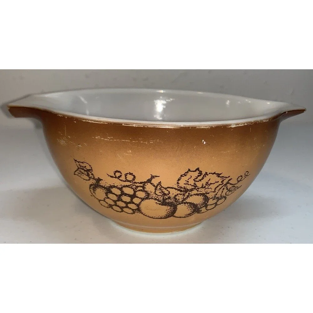 Vintage Pyrex Old Orchard Cinderella Nesting Mixing Bowls 3 Piece Set